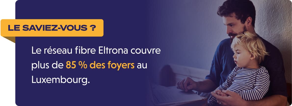 La saviez-vous ? le réseaux fibre Eltrona couvre plus de 85% des foyers au Luxembourg